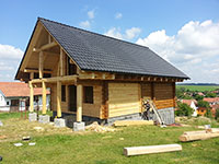The log cabin house in the Norwegian technology in Brno - Zakřany,