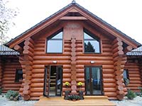 Canadian log cabin house in Těptín